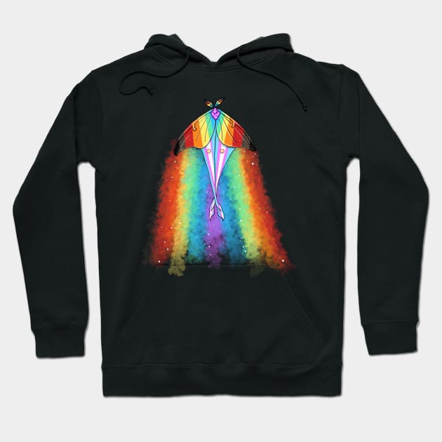 Pride Moth Hoodie by manicgremlin